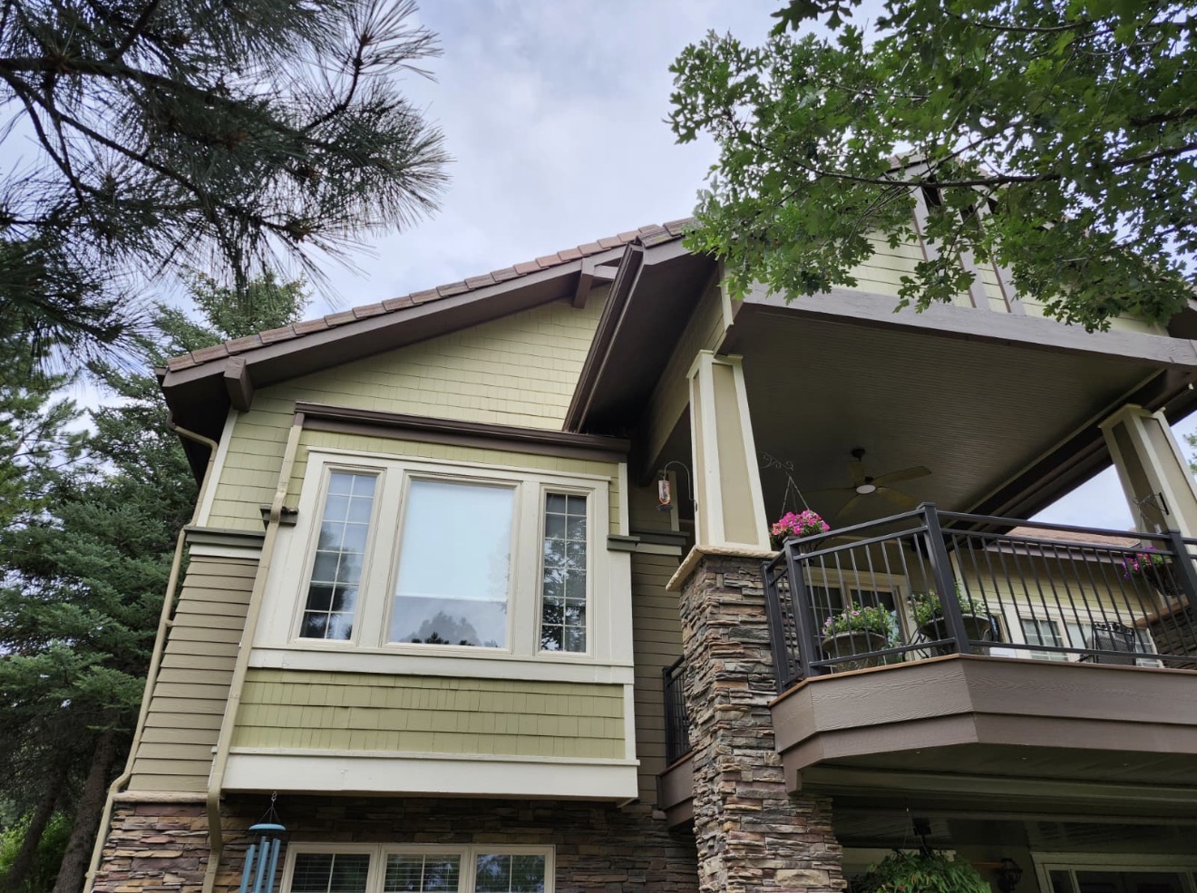 Completed exterior paint work on a Colorado home